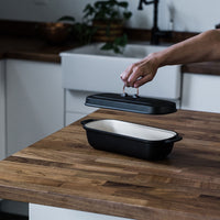 Emaillierter Guss Bräter mit Deckel