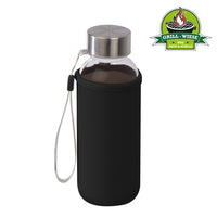 GRILL-WIESE Glasflasche mit Neoprenhülle