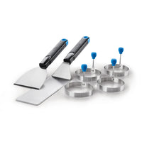 Napoleon - Frühstücksset (4 Universalringe, Grillwender, Grillschaber)