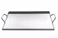 Edelstahl Grillwanne mit 2 Griffen, 31 x 27,5 x 1 cm