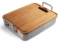Napoleon - Bräter aus Edelstahl inkl. Bambusbrett-Aufsatz
