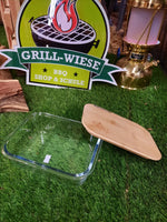 "Grill-Wiese" Brotzeitbox aus Glas 

