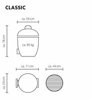 CLASSIC BBQ GURU PRO-Serie 2.0 - Keramikgrill inkl. Gestell & Seitentische