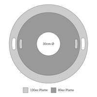 Feuerplatte 100er - Rund - 30er Ø Loch