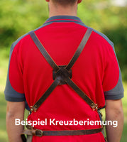 Latzschürze mit Kreuzberiemung - Nappaleder