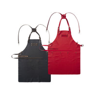 Latzschürze mit Kreuzberiemung - Nappaleder