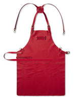 Latzschürze mit Kreuzberiemung - Nappaleder