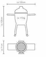 CLASSIC Pro-Serie 2.0 - Keramikgrill inkl. Gestell & Seitentische