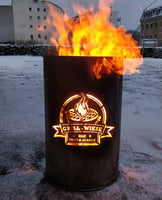Individuelle Feuertonne/Grilltonne mit eigenem Motiv