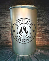 Individuelle Feuertonne/Grilltonne mit eigenem Motiv