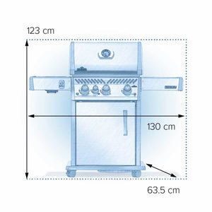 Napoleon Rogue® PRO 425 SIB Grau mit Infrarot-Seitenbrenner
