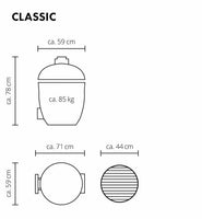 CLASSIC BBQ GURU PRO-Serie 2.0 - Keramikgrill inkl. Gestell & Seitentische 
