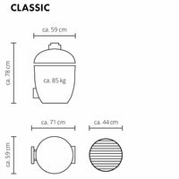 CLASSIC BBQ GURU PRO-Serie 2.0 - Keramikgrill inkl. Gestell & Seitentische 
